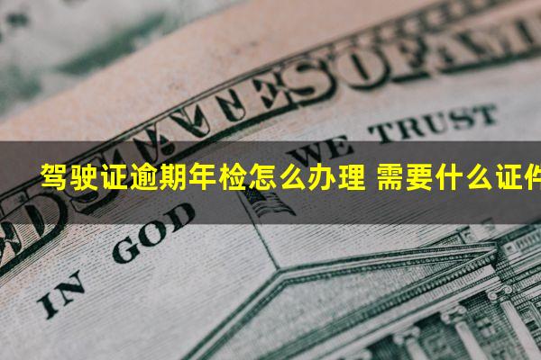 驾驶证逾期年检怎么办理 需要什么证件